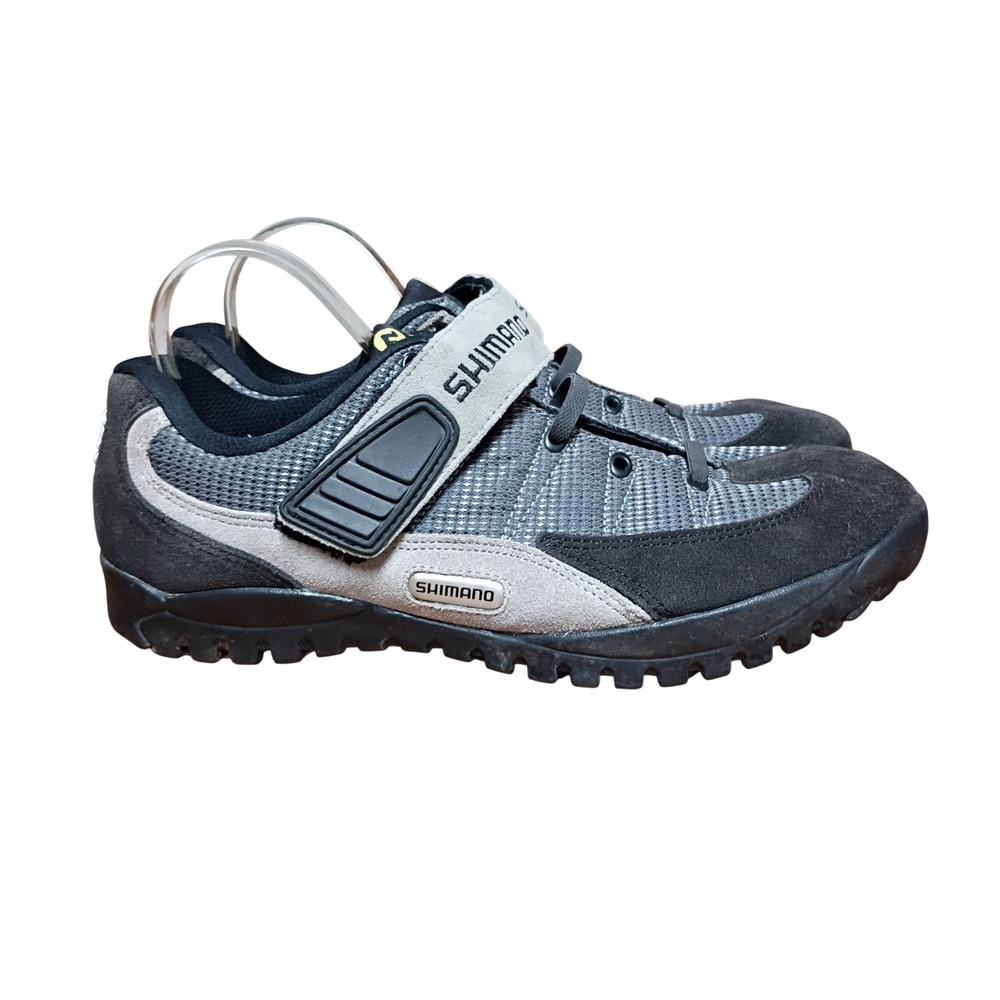 Shimano SH-M038 Mens Mountain Bike Cycling Shoes Gray Black SPD Cleats